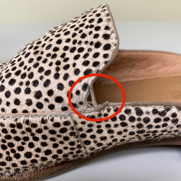 Madewell The Frances Loafer Mule in Spotted Calf Hair - Size 7 - Picture 8 of 8